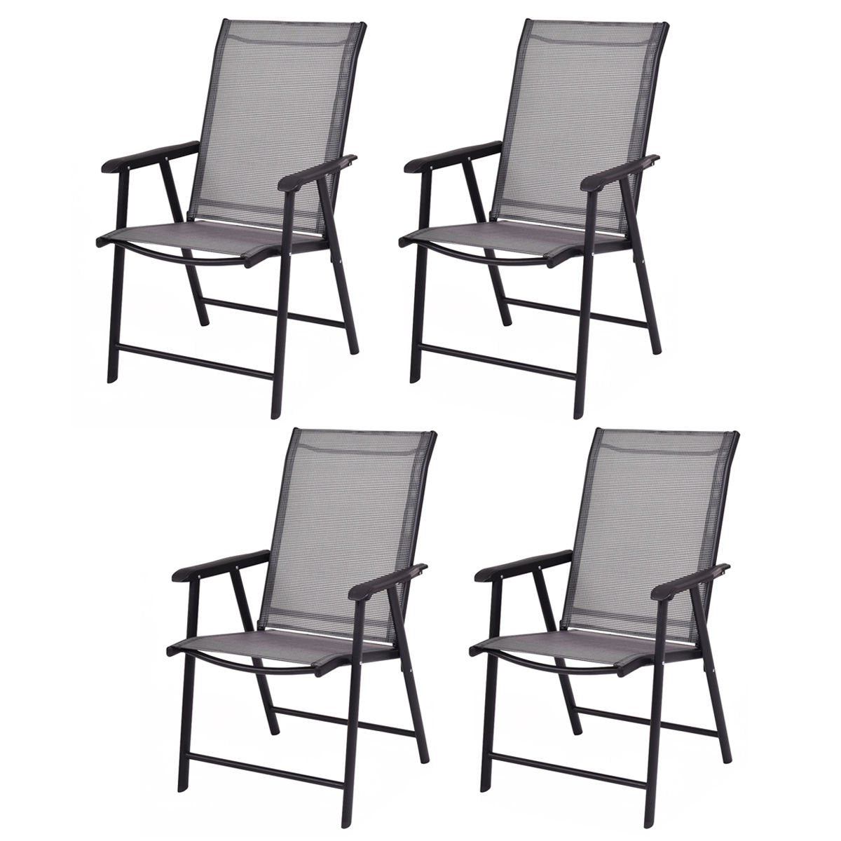 GIANTEX front view open four-chair set showing compact seating and style
