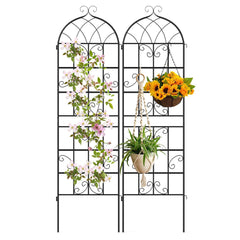 GIANTEX trellis front view showing tall plant support and decorative grid