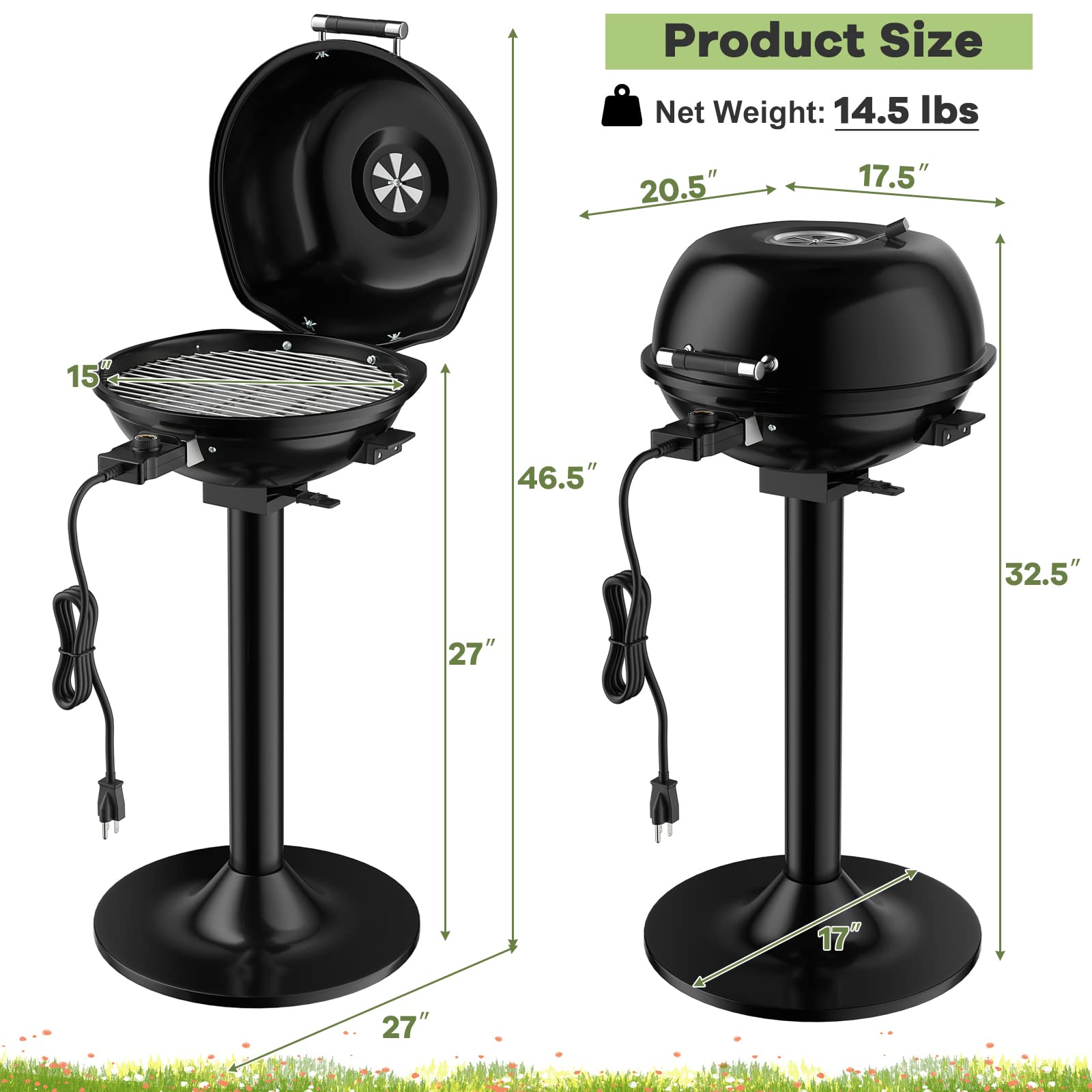 GIANTEX grill in use on a patio cooking vegetables and meat for versatile indoor/outdoor benefit