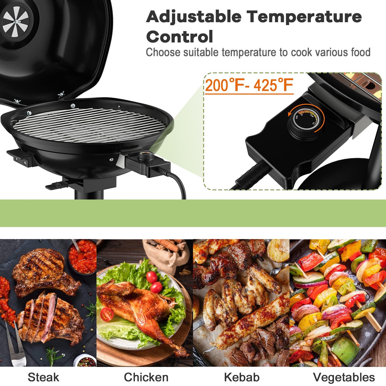 GIANTEX double U heating elements detail showing efficient, even heat distribution benefit