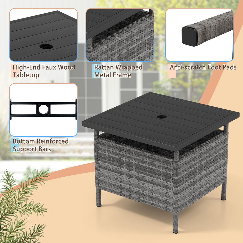 GIANTEX table leg with non-slip feet showing stability and deck protection