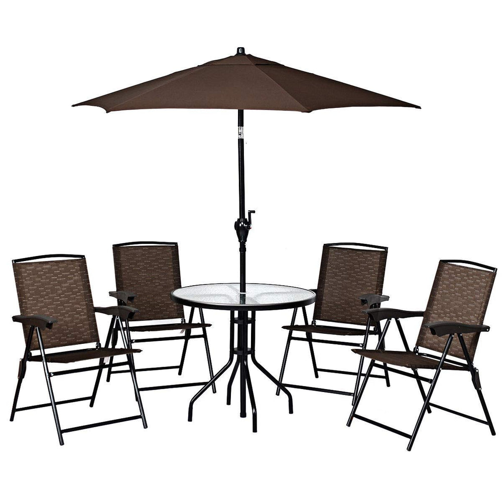 GIANTEX lifestyle patio setup with chairs around table for outdoor gatherings
