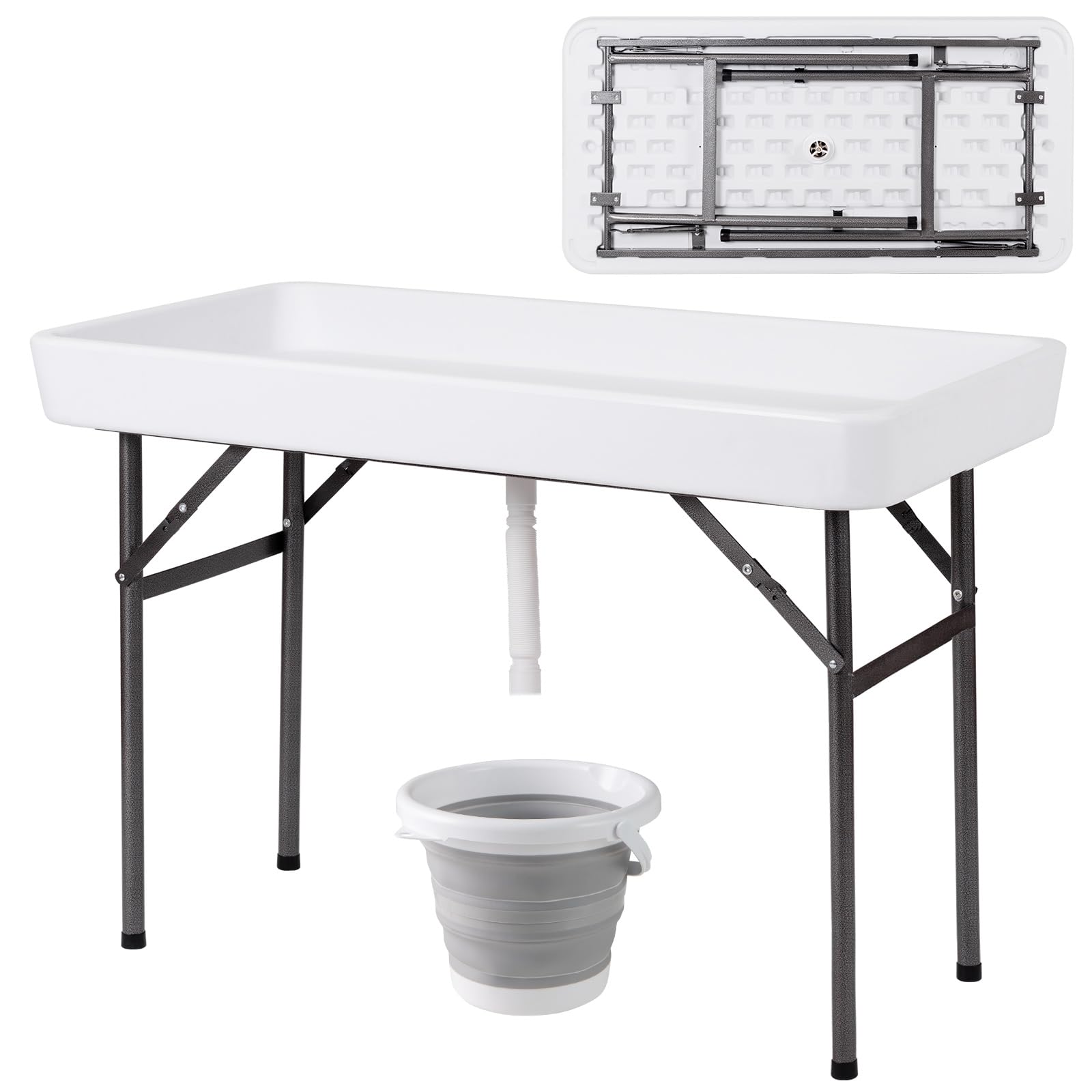 GIANTEX table loaded with drinks and food for efficient serving