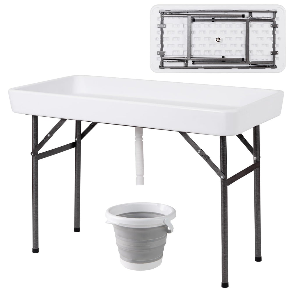 GIANTEX table loaded with drinks and food for efficient serving