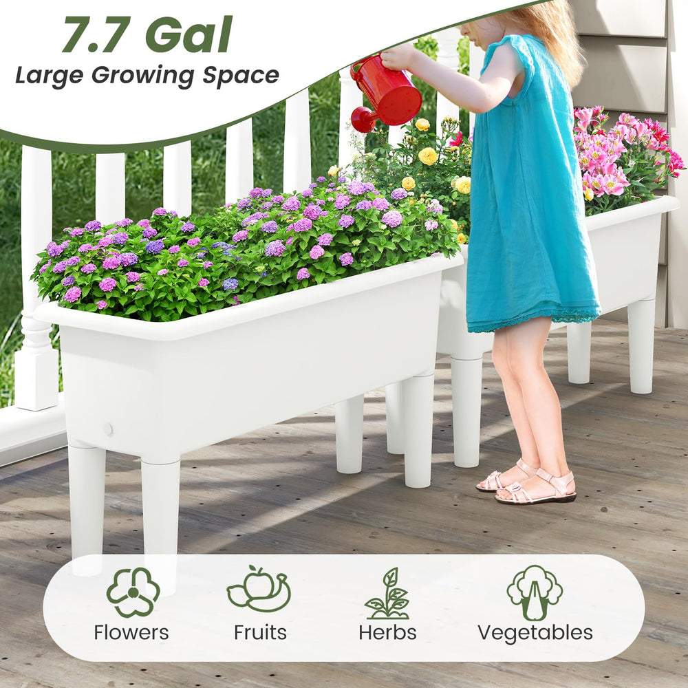 GIANTEX hands planting seedlings in planter showing simple gardening access benefit