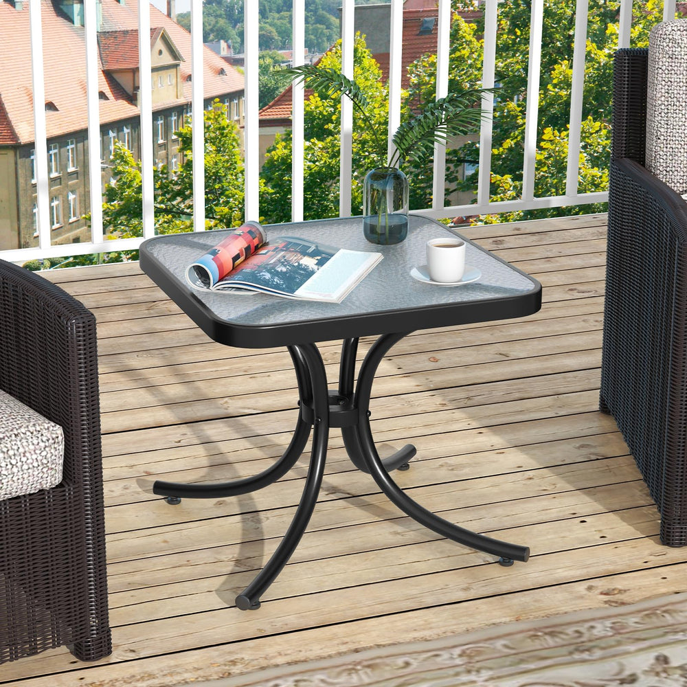 GIANTEX hand beside table showing size and easy portability
