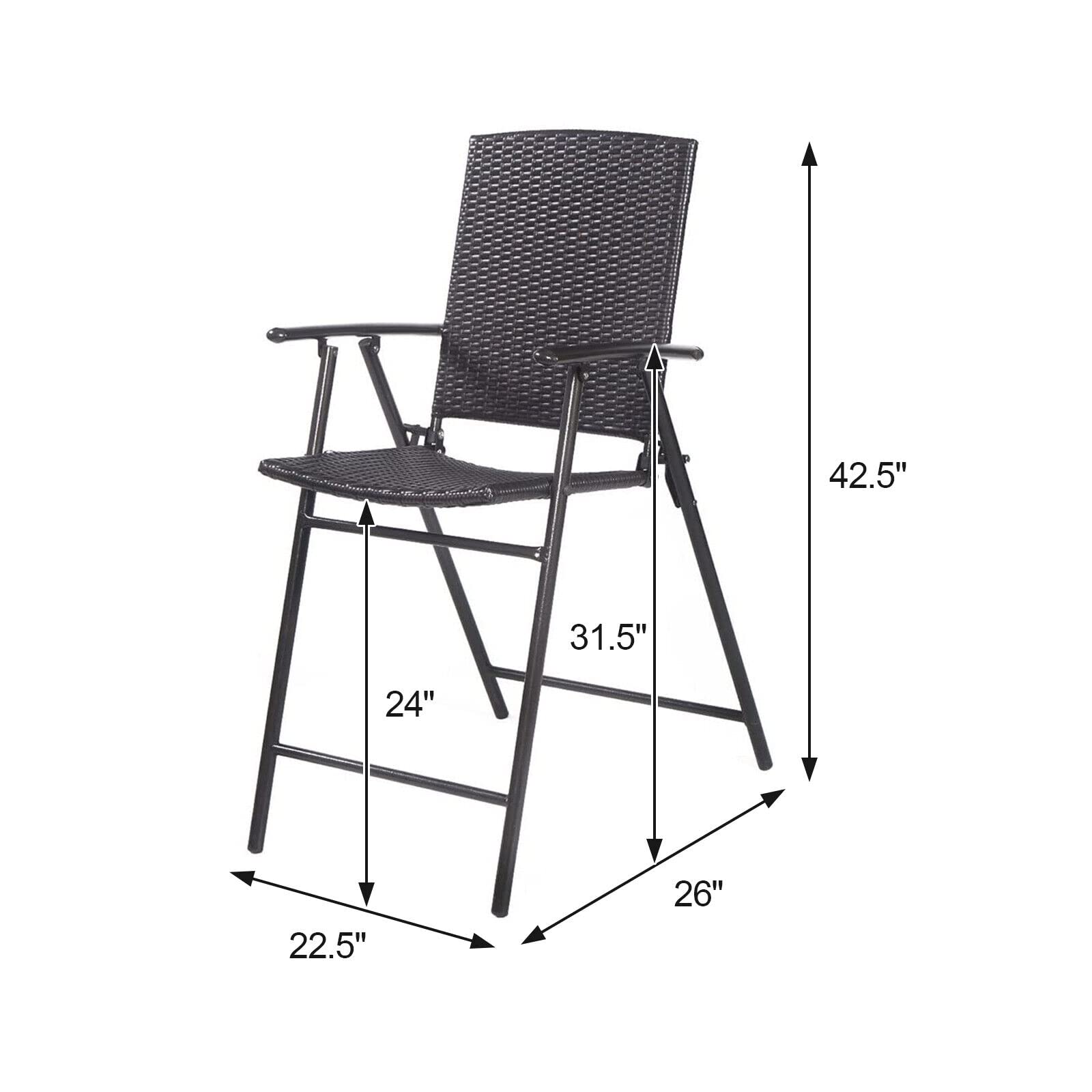 GIANTEX stool beside standard chair to show height and scale