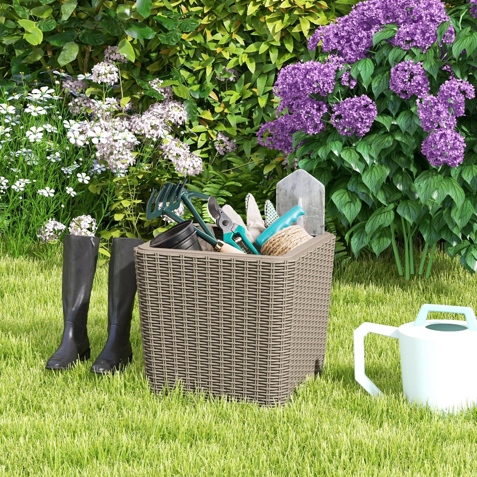 GIANTEX beside chair showing size comparison and space-saving benefit
