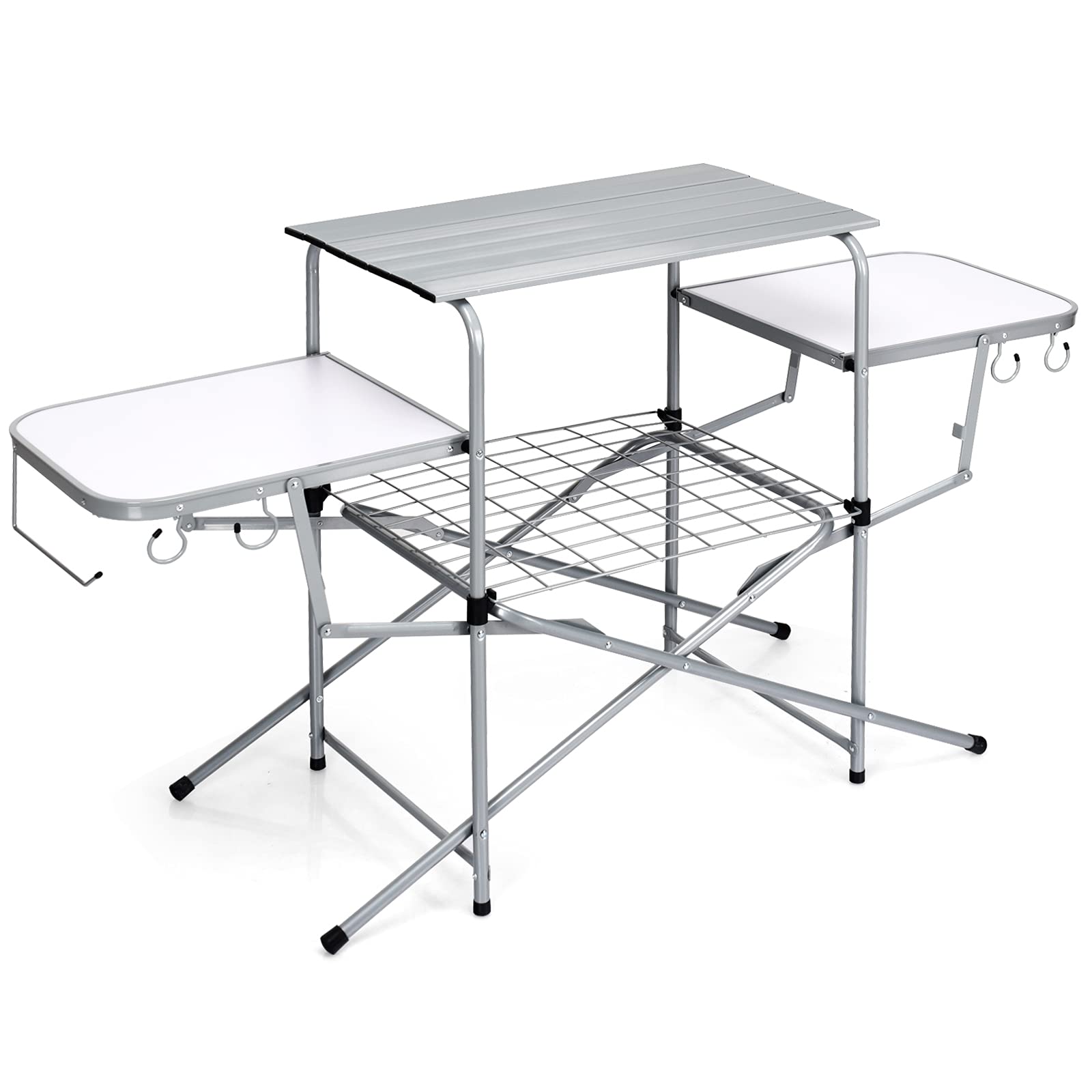 GIANTEX next to camping chair showing scale and convenient campsite fit
