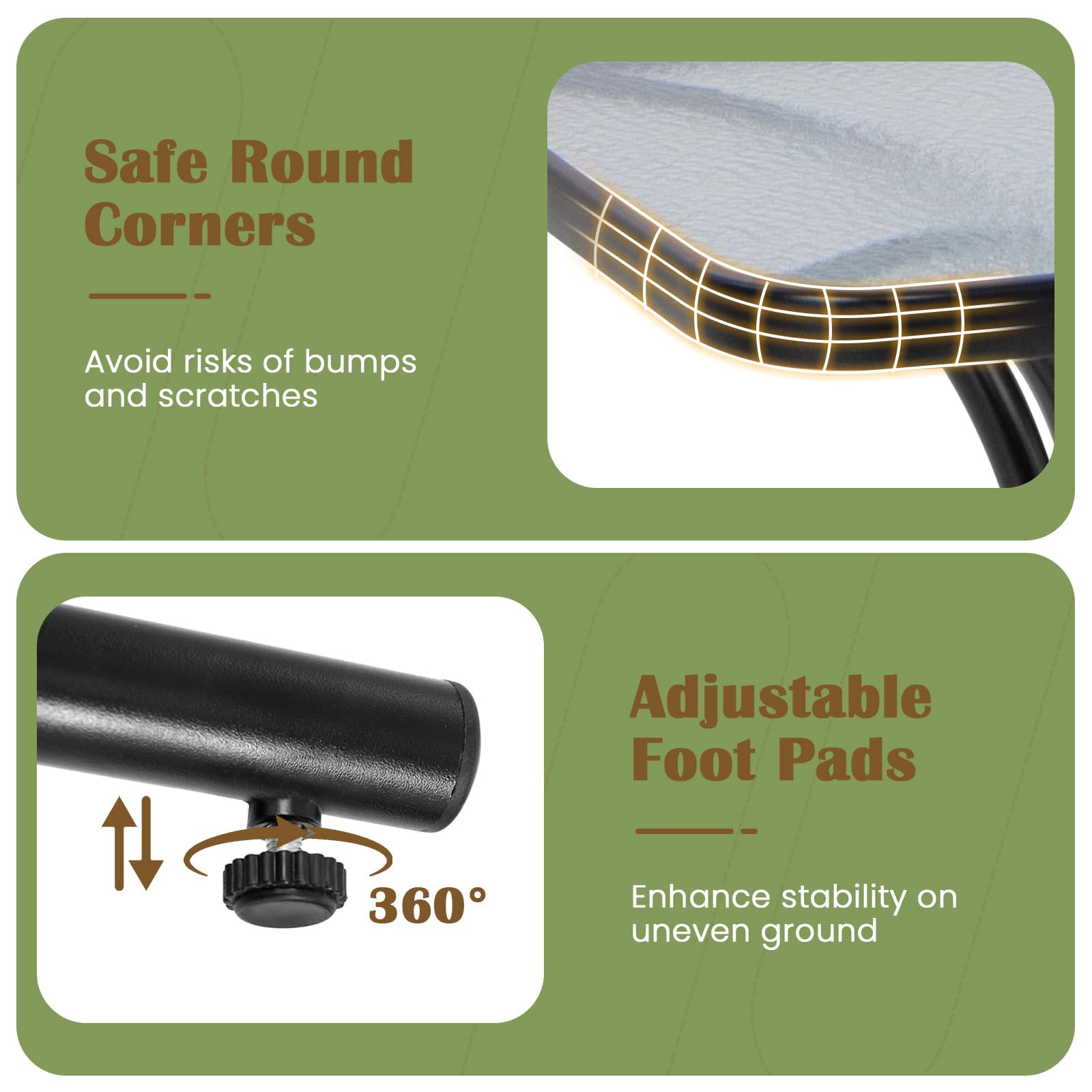 GIANTEX two tables positioned apart showing flexible placement options
