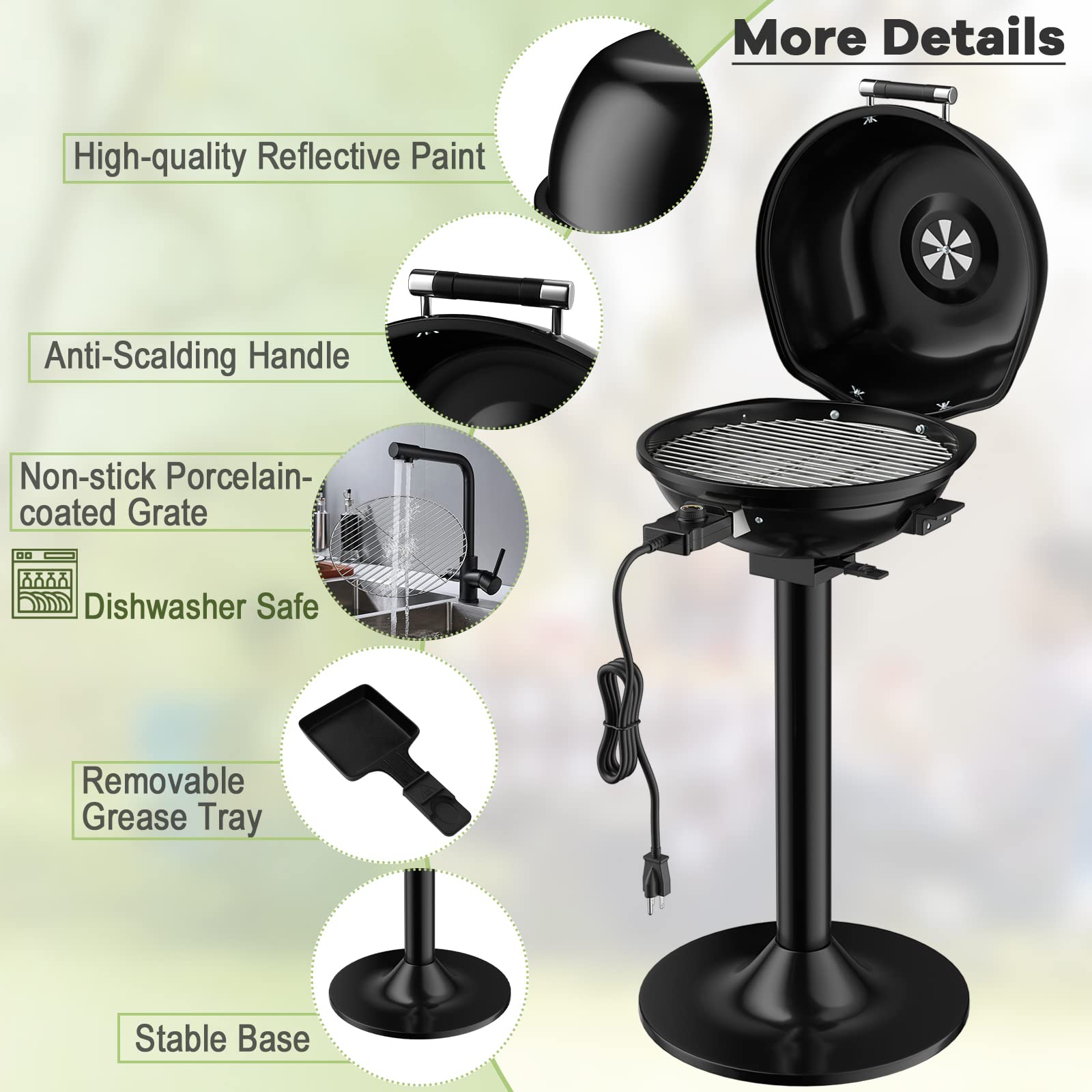 GIANTEX side profile showing lightweight compact footprint for convenient storage benefit