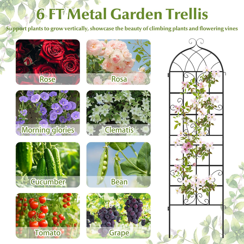 GIANTEX trellis next to garden bench showing height and scale