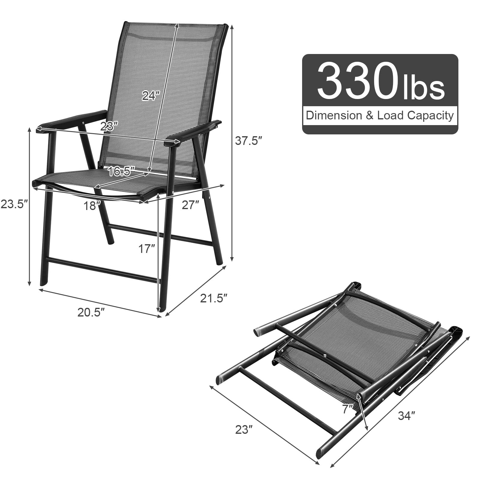 GIANTEX chair next to a small table showing real size for planning