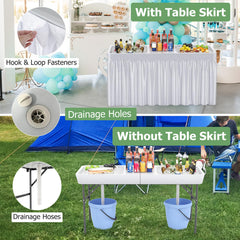 GIANTEX removable skirt hiding drain hose for cleaner presentation