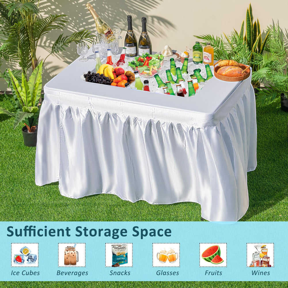 GIANTEX tabletop loaded with drinks highlighting ample chill space