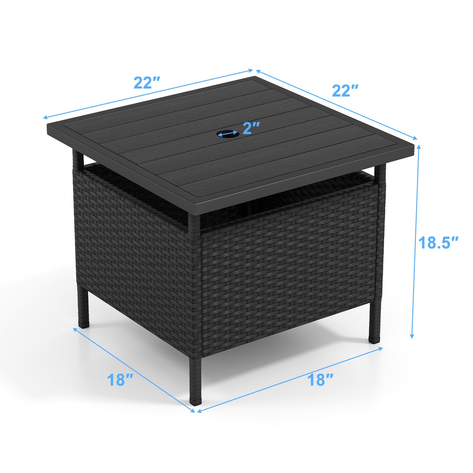 GIANTEX table next to chair showing scale and space-saving size