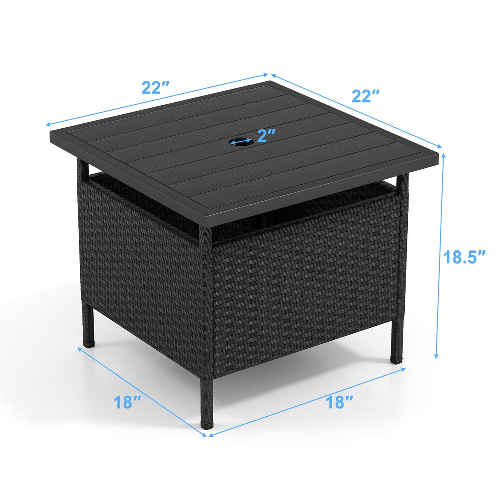 GIANTEX table next to chair showing scale and space-saving size