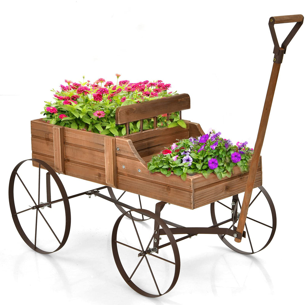 GIANTEX front view showing wagon planter and planting area benefit