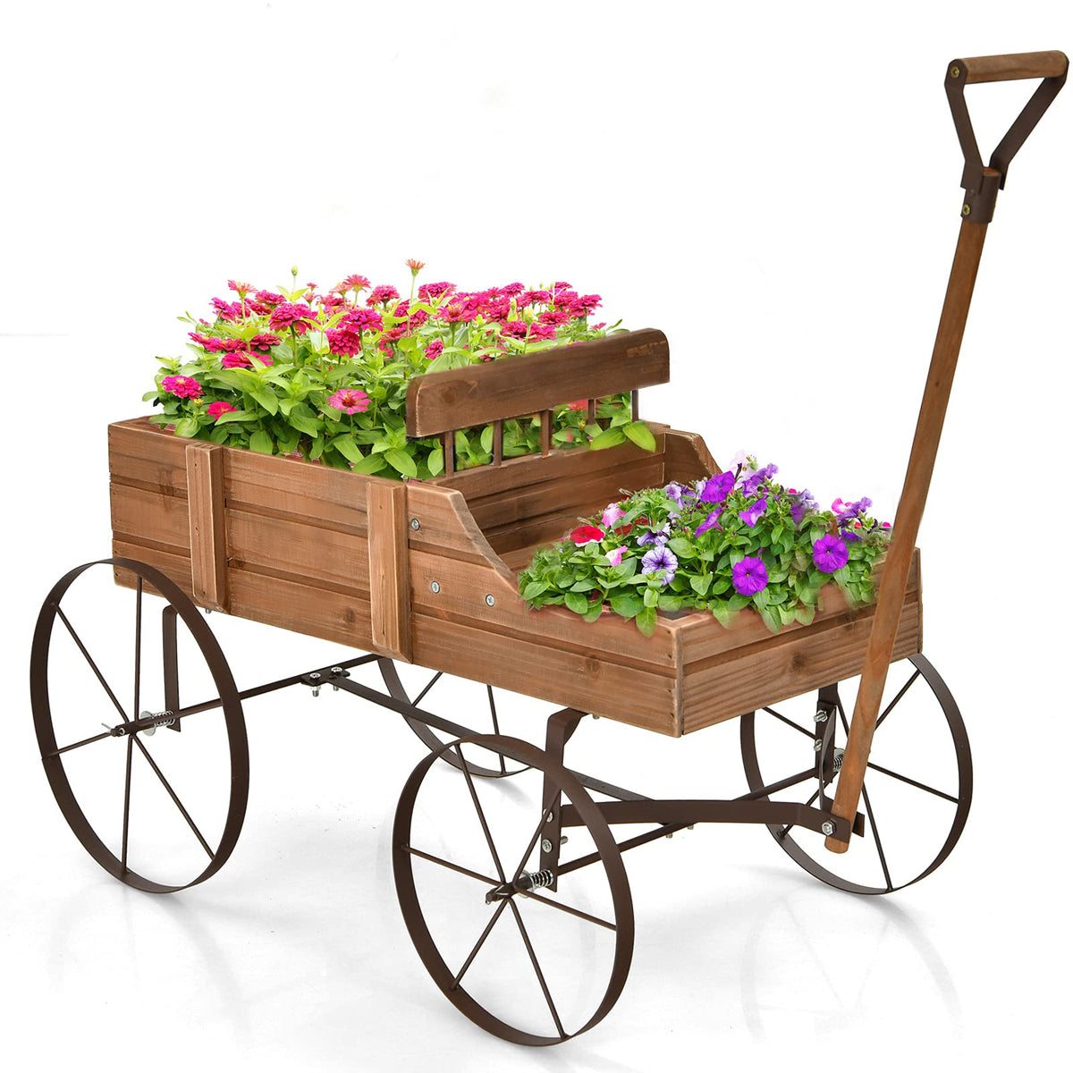 GIANTEX front view showing wagon planter and planting area benefit