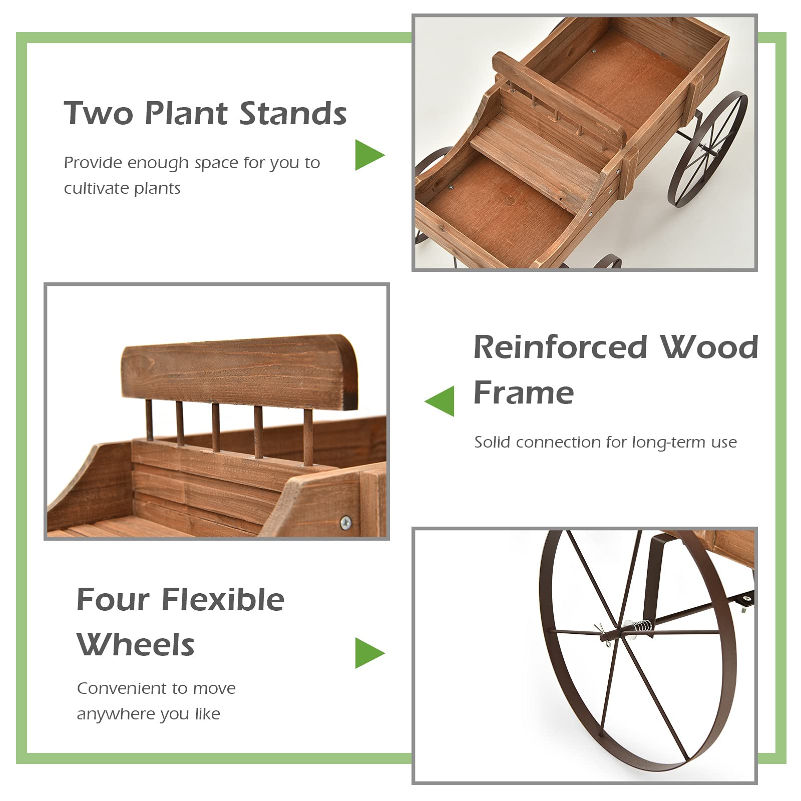 GIANTEX handle and wheel demonstrating easy steering benefit