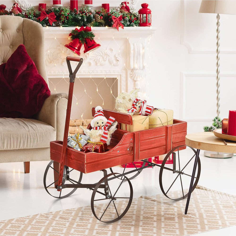 GIANTEX wagon planter on patio demonstrating versatile styling and space enhancement