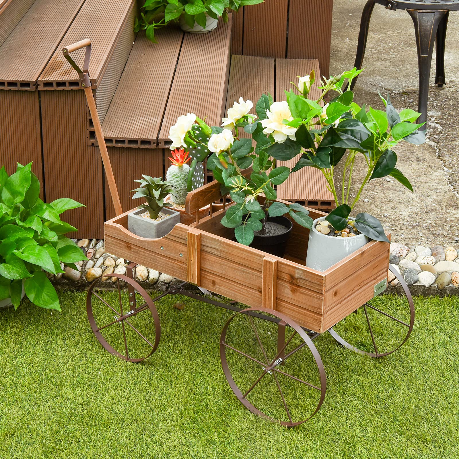GIANTEX side profile highlighting raised bed shape and space benefit