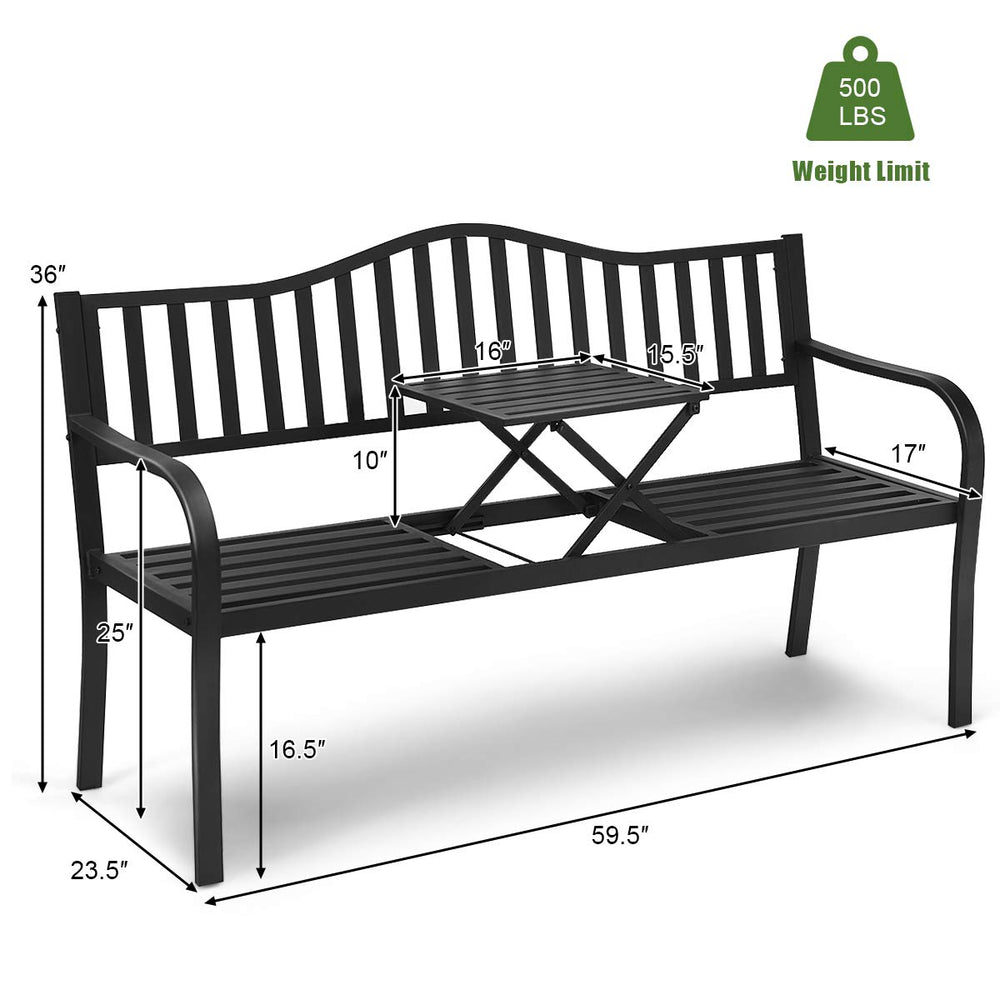 GIANTEX bench with weight scale reference illustrating 500 lb capacity and reliability benefit