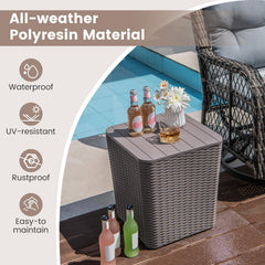 GIANTEX detailed resin wicker texture highlighting durable finish benefit
