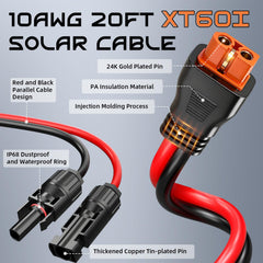 Gibbab full 20ft cable laid out to show flexible placement advantage