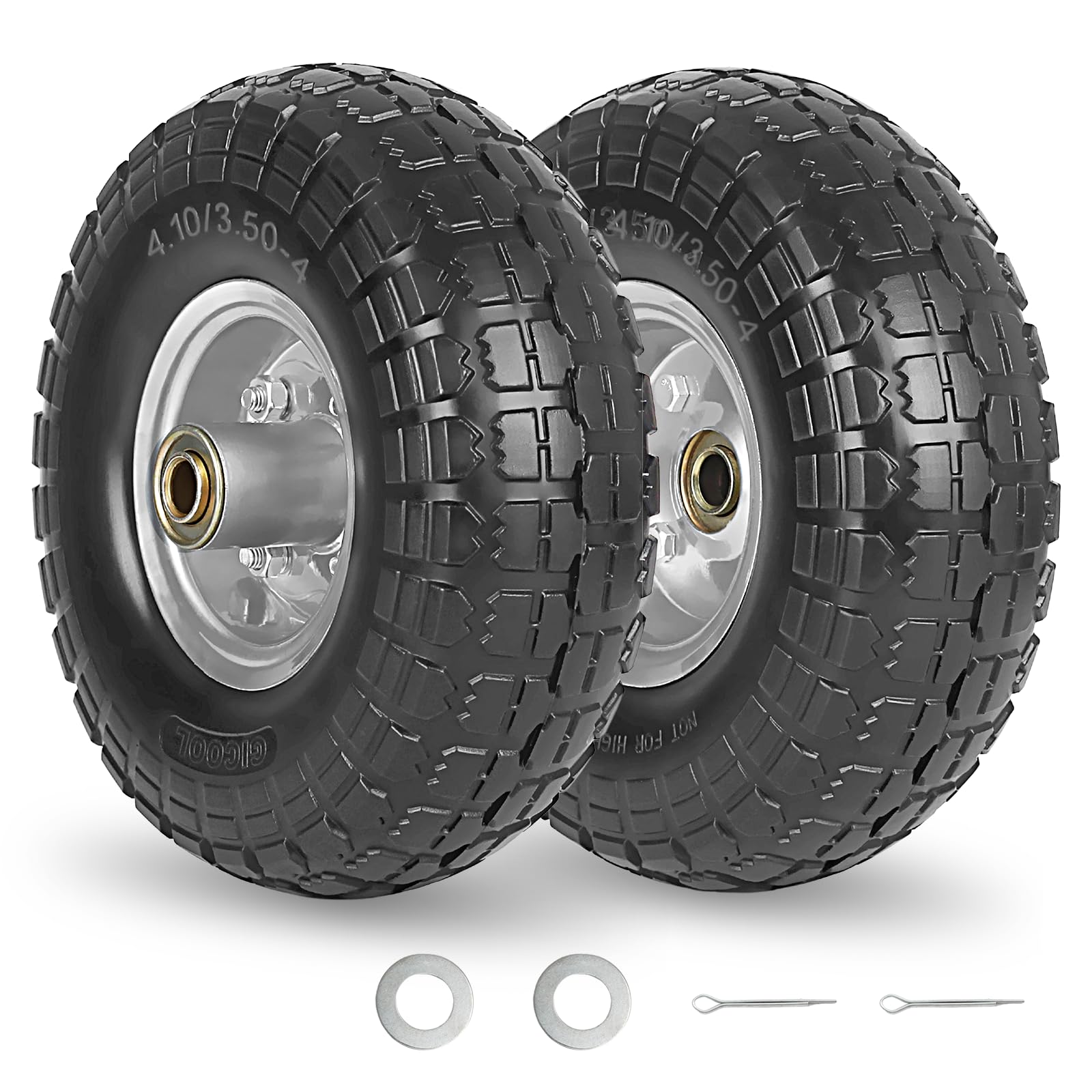 GICOOL 10 inch wheel front view showing full assembly and durability