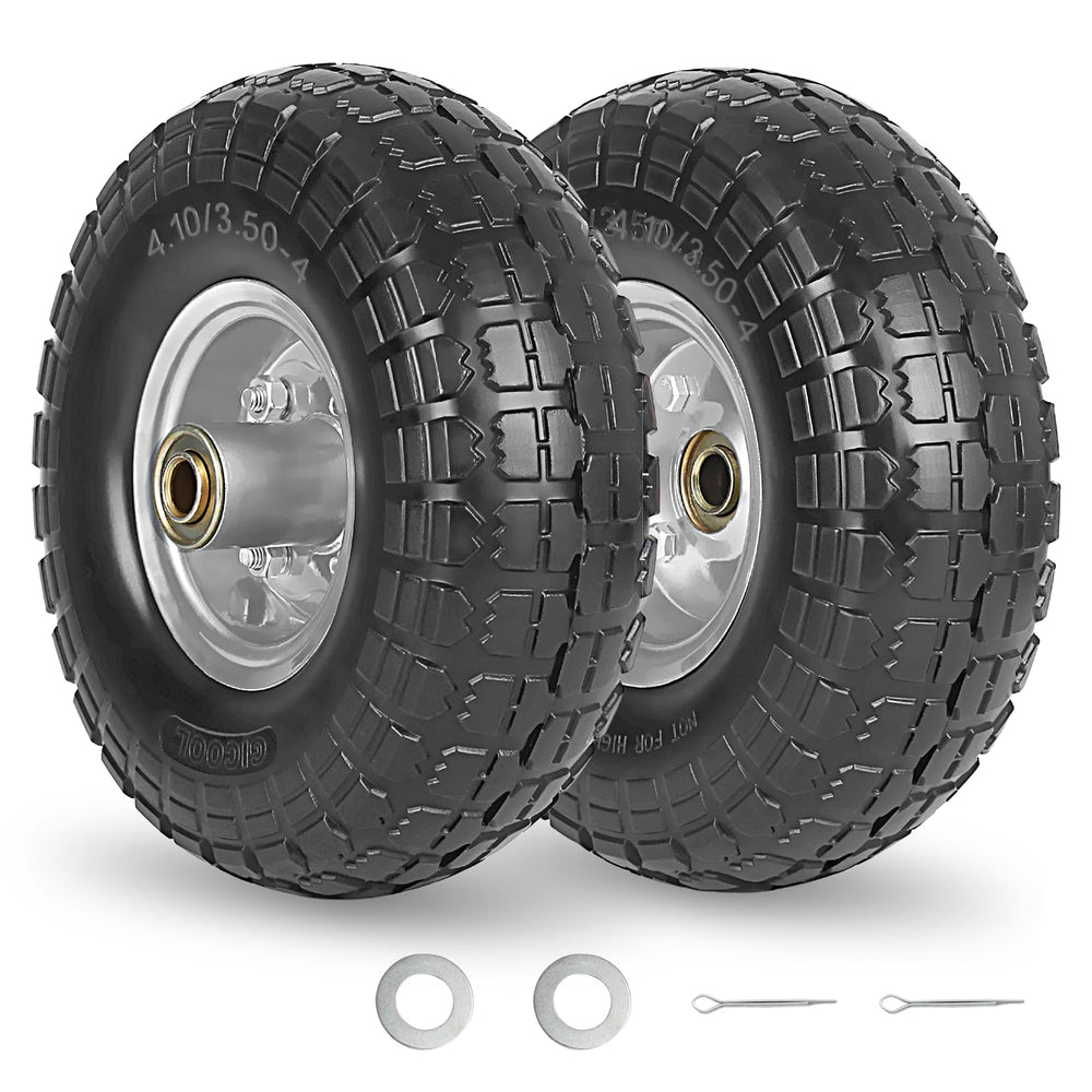 GICOOL 10 inch wheel front view showing full assembly and durability