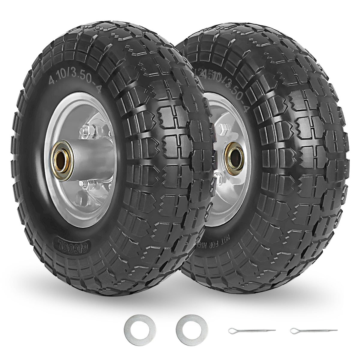 GICOOL 10 inch wheel front view showing full assembly and durability