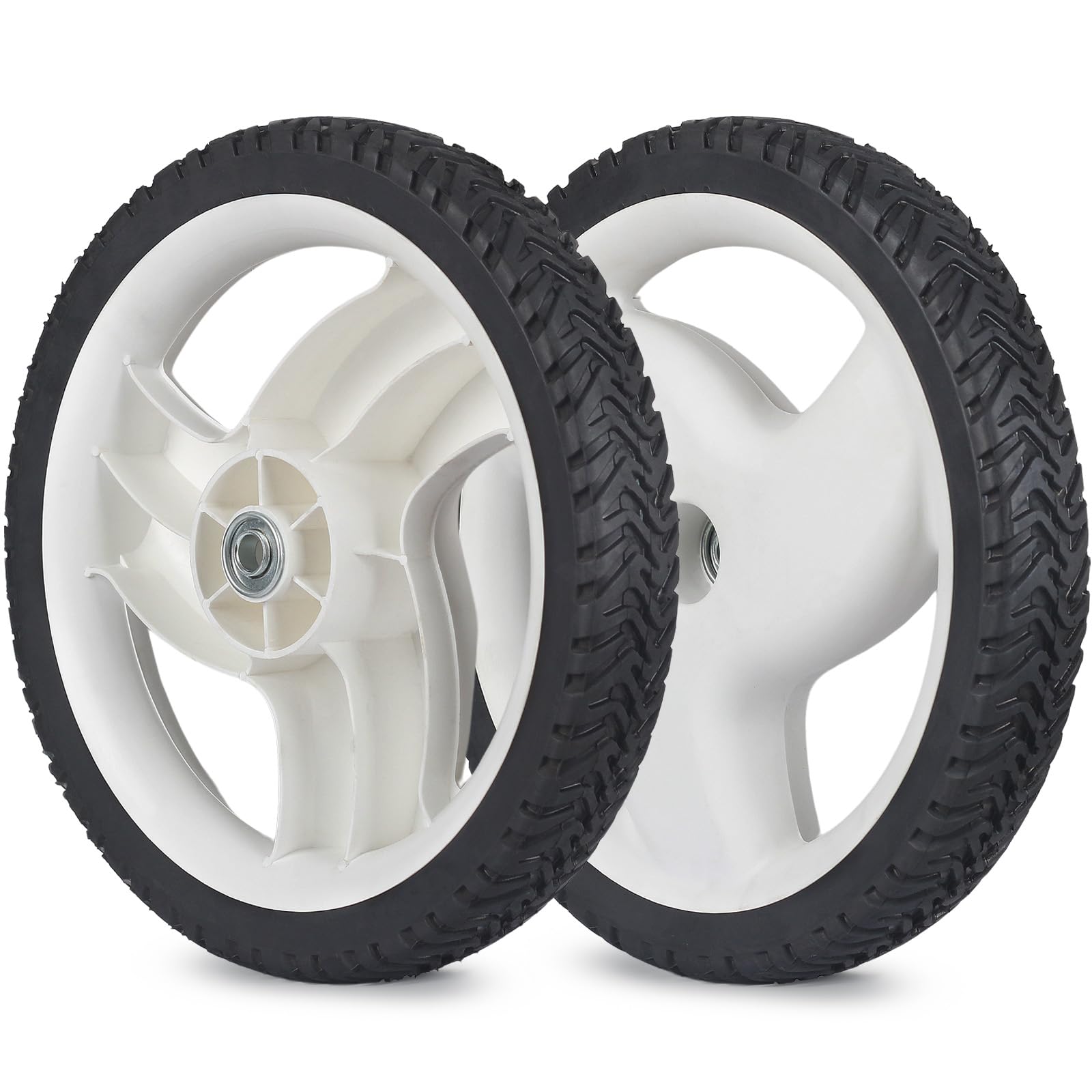 GICOOL 12-inch wheel front view showing new tread and restored stability
