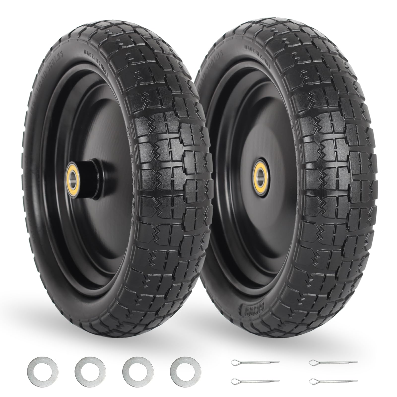 GICOOL front view wheel assembly showing full tire and rim, durable replacement