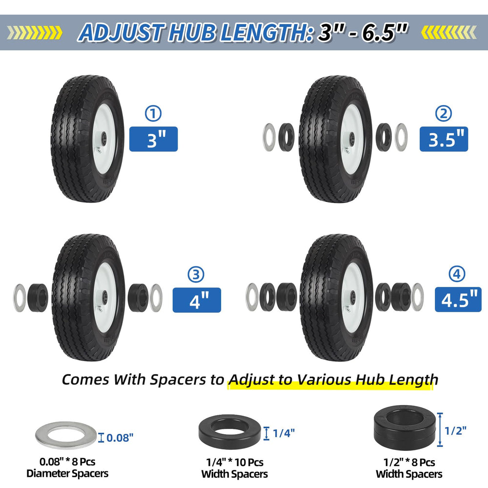 GICOOL adapter kit with 5/8" sleeves and nylon/steel spacers for fit flexibility
