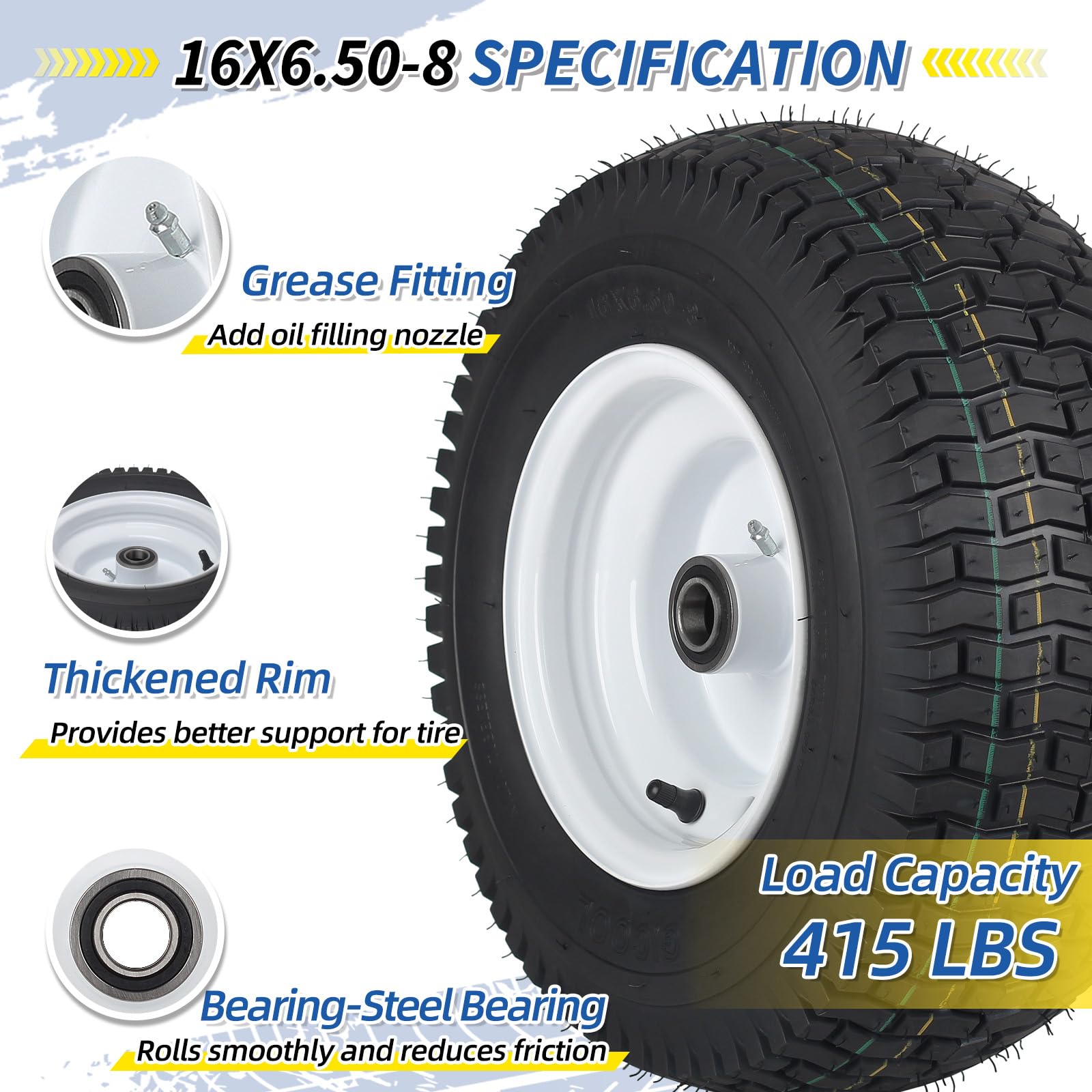 GICOOL bearing and centered 4-inch hub detail for smooth rotation