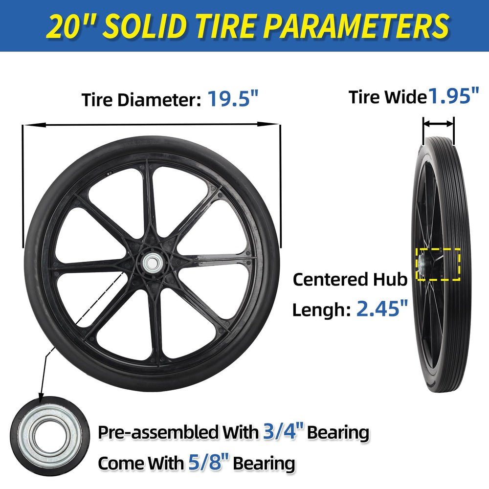 GICOOL close-up tire tread detail highlighting solid polyurethane durability