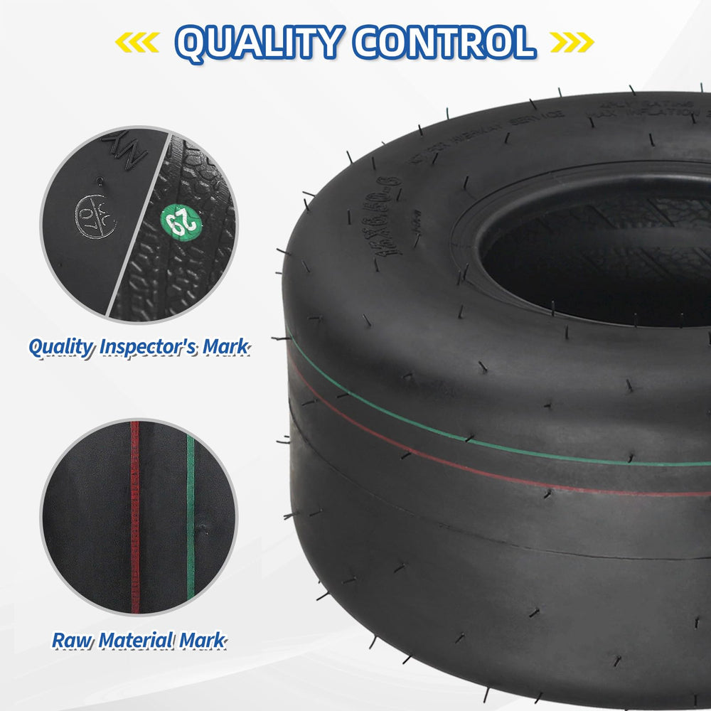 GICOOL close-up of smooth tread for minimal grass damage