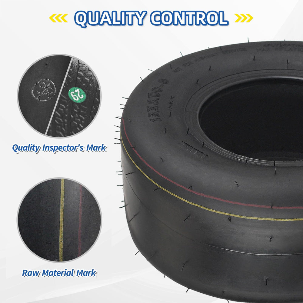 GICOOL smooth tread close-up showing rubber texture and even ground contact for turf protection