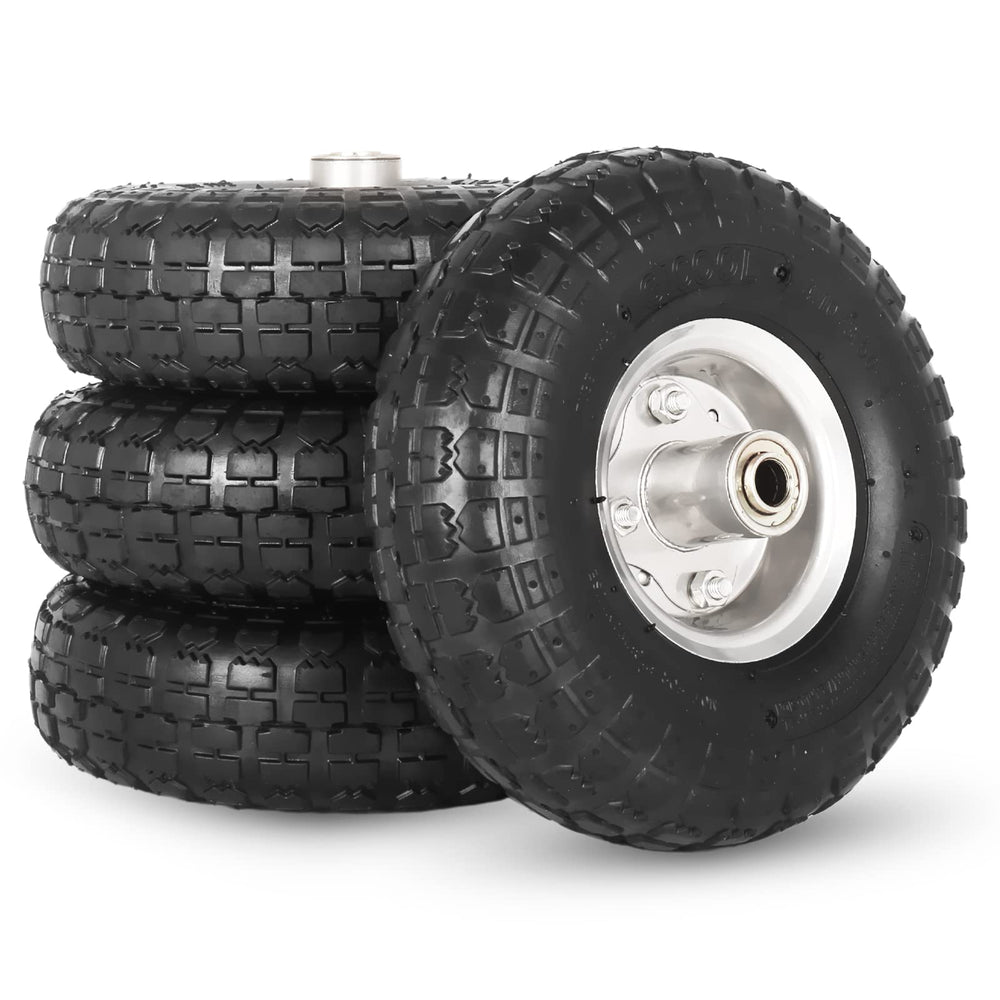 GICOOL front-facing wheel pack showing all four wheels and durable rims, reliable replacement