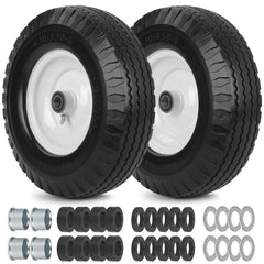 GICOOL front view of 12-inch solid wheel showing tire and rim, durable replacement