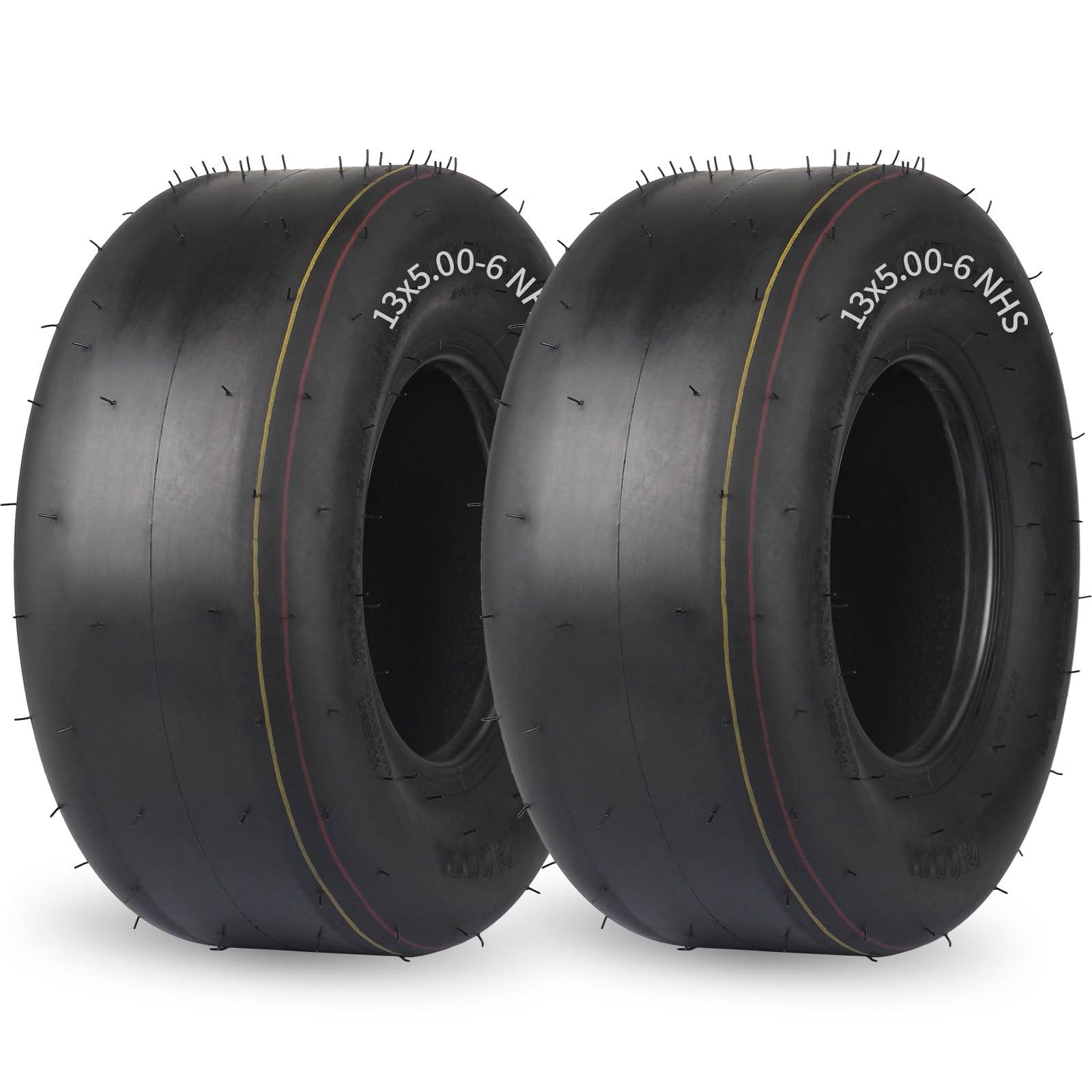 GICOOL two-pack front view showing both 13x5.00-6 tires and packaging, easy identification