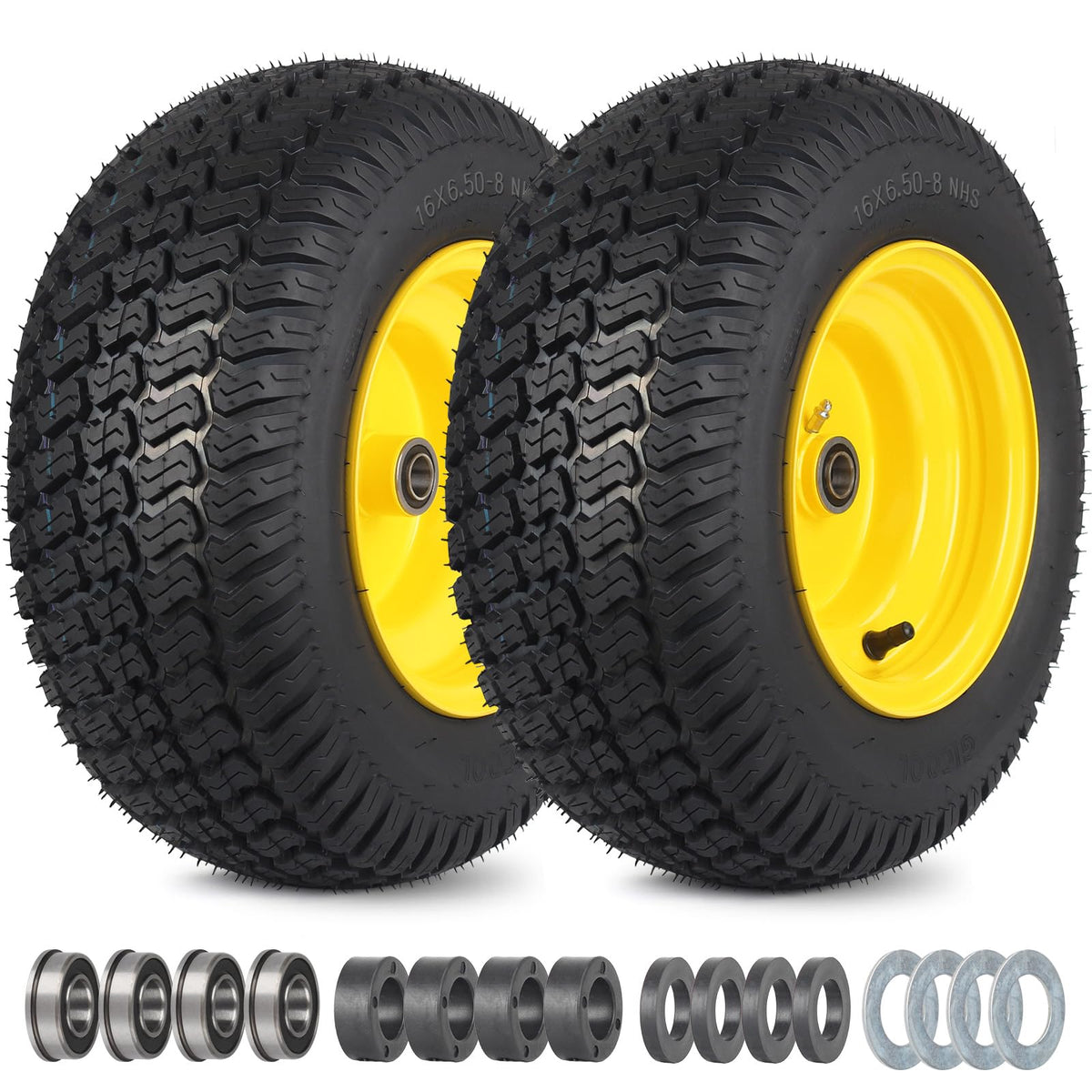 GICOOL front view of wheel assembly showing full tire and rim, durable fit
