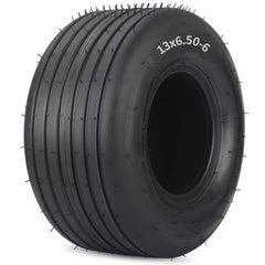 GICOOL front profile of 13x6.50-6 tire showing tread and profile for smooth mowing