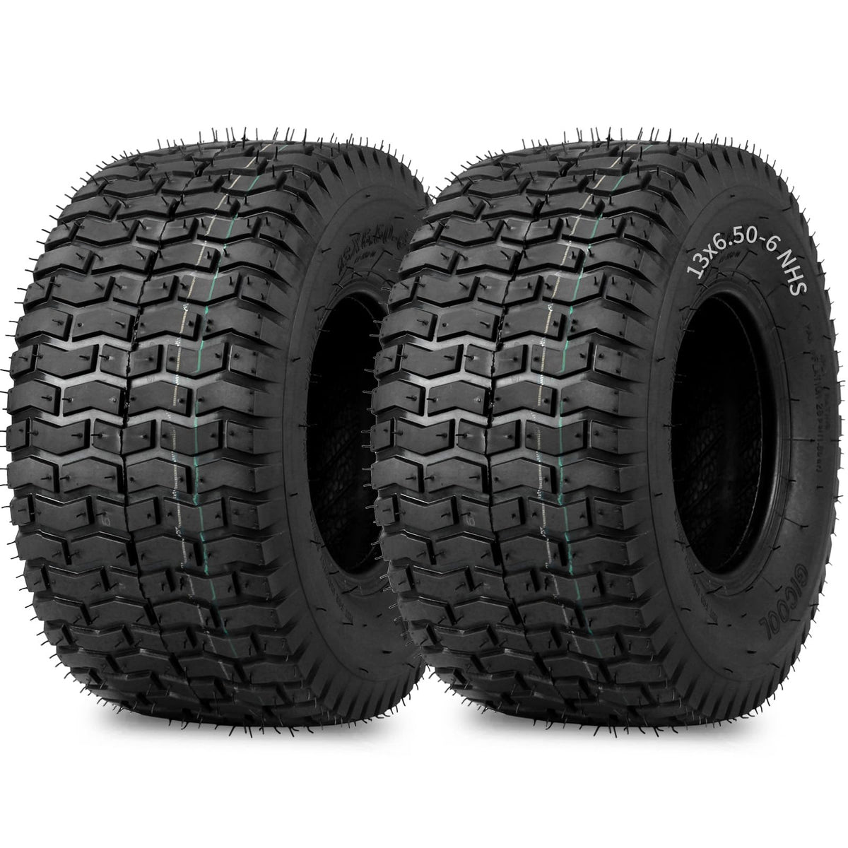 GICOOL front profile tire showing fit and turf-friendly design benefit