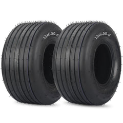 GICOOL front view of 13x6.50-6 tire showing shape and tread for easy replacement