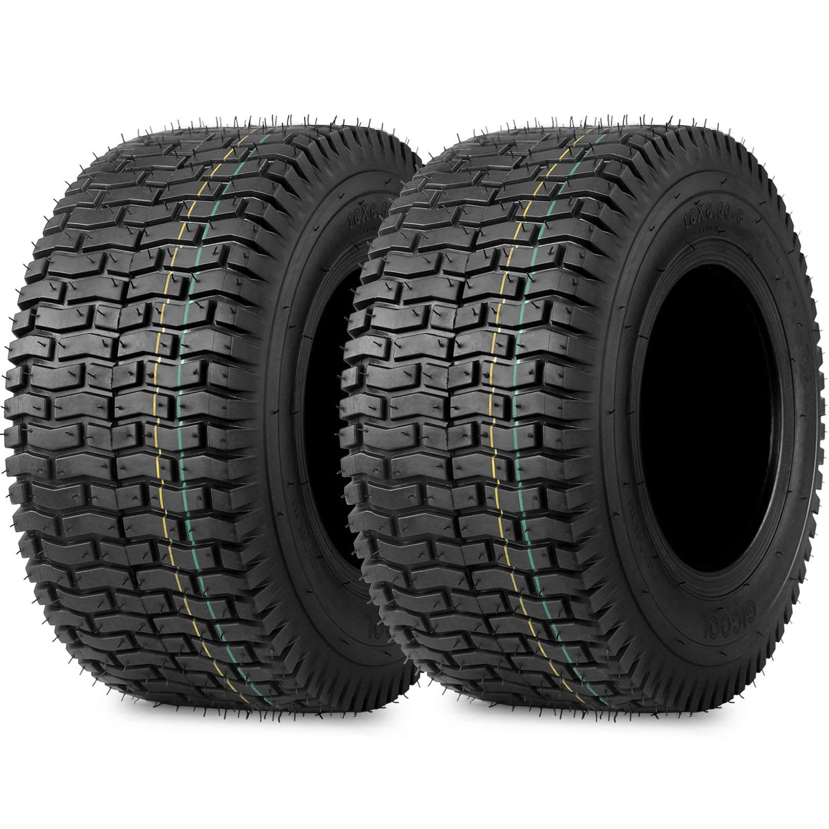 GICOOL front view of both tires showing size and profile for reliable replacement