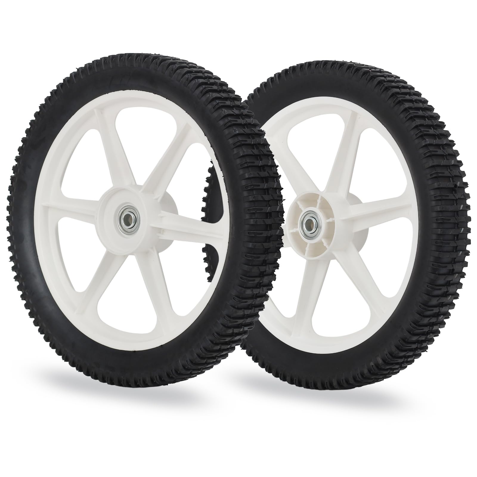 GICOOL front view of replacement wheel showing rubber tread for reliable traction