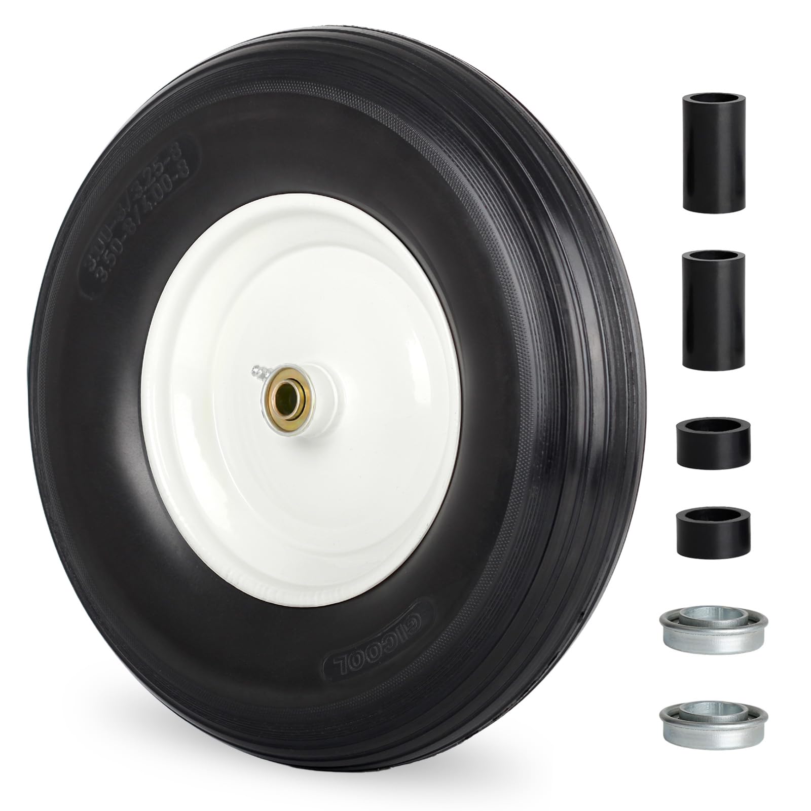 GICOOL front view of full 14.5-inch wheel showing fit and finish benefit