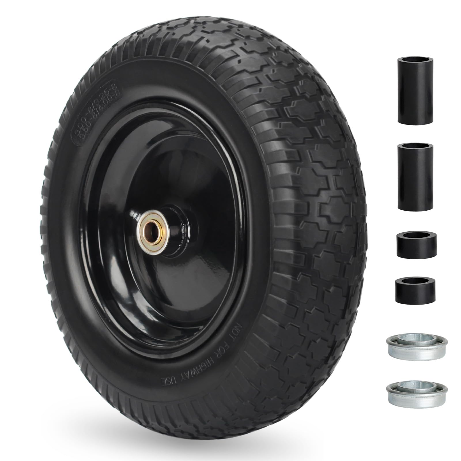 GICOOL front view solid wheel showing overall size and ready-to-install benefit